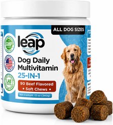 Leap Pharma Daily Beef Flavor Multivitamin Chew Supplement for Dogs, 90 count