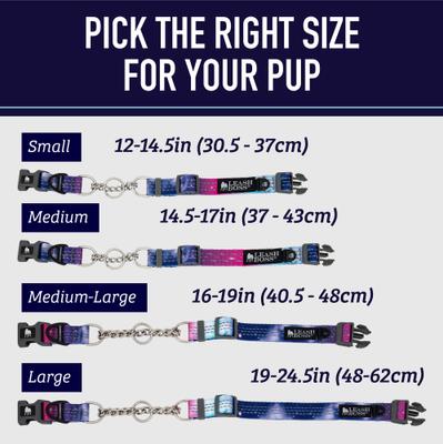 Show full view: Leash Boss Chain Martingale Dog Collar, Blue, Large slide 2 of 10