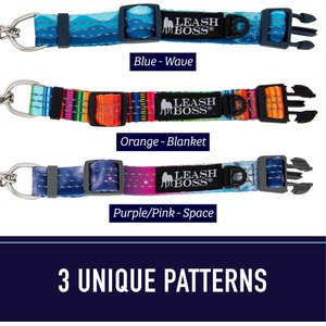 Leash Boss Chain Martingale Dog Collar, Blue, Medium