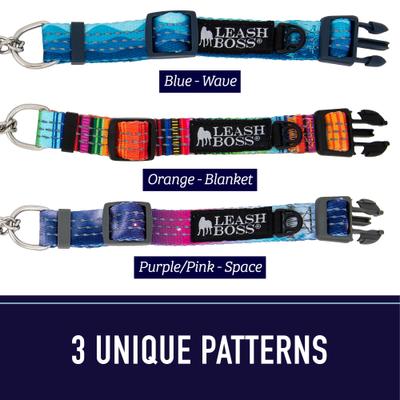 Show full view: Leash Boss Chain Martingale Dog Collar, Blue, Medium slide 4 of 10