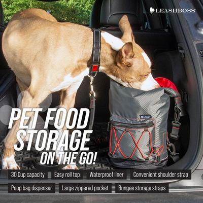 Show full view: Leash Boss Dog Food Travel Bag, Grey slide 2 of 11