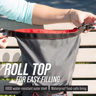 Show full view: Leash Boss Dog Food Travel Bag, Grey slide 4 of 11