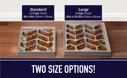 Show full view: Leash Boss Flat Face Slow Feeder Dog Bowl, Large, Gray slide 2 of 9