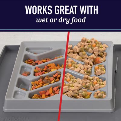 Show full view: Leash Boss Flat Face Slow Feeder Dog Bowl, Large, Gray slide 7 of 9