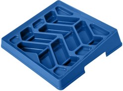 Leash Boss Flat Face Slow Feeder Dog Bowl, Small/Medium, Blue