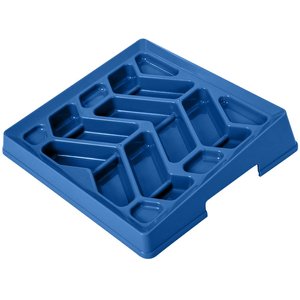 Leash Boss Flat Face Slow Feeder Dog Bowl, Small/Medium, Blue