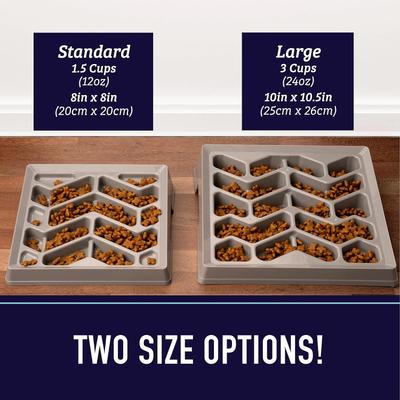 Show full view: Leash Boss Flat Face Slow Feeder Dog Bowl, Small/Medium, Blue slide 3 of 10