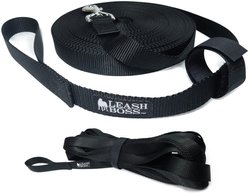 Leash Boss Handle X-Long Dog Leash, Black, 15-ft