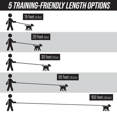 Show full view: Leash Boss Handle X-Long Dog Leash, Black, 15-ft slide 2 of 9