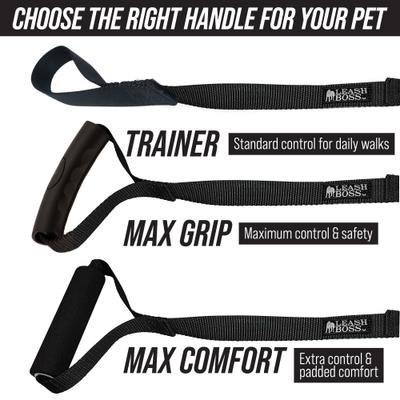 Show full view: Leash Boss Handle X-Long Dog Leash, Black, 30-ft slide 3 of 9