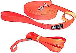 Leash Boss Handle X-Long Dog Leash, Orange, 50-ft