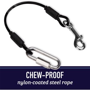 Leash Boss Heavy Duty No-Chew Dog Car Restraint Seatbelt, 31-in