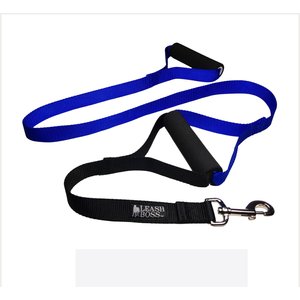 Leash Boss Original Heavy Duty Two Handle No Pull Double Dog Leash, Blue, 5-ft