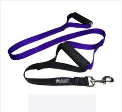 Leash Boss Original Heavy Duty Two Handle No Pull Double Dog Leash, Purple, 5-ft