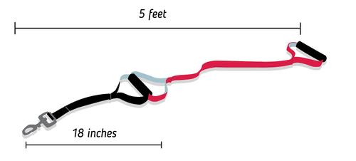 Show full view: Leash Boss Original Heavy Duty Two Handle No Pull Double Dog Leash, Red, 5-ft slide 5 of 9