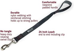 Leash Boss Padded Handle Short Dog Leash, Black, 24-in slide 2 of 9