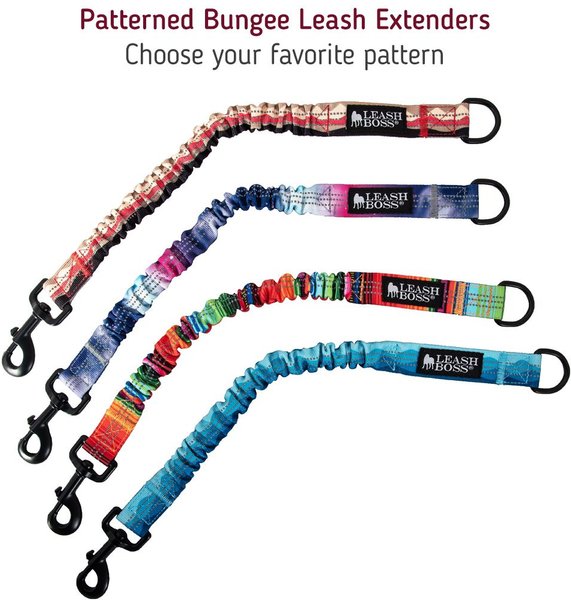 Leash Boss Patterned Bungee Extension, 18-in