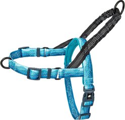 Leash Boss Patterned No Pull Dog Harness, Blue, Small