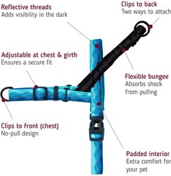 Leash Boss Patterned No Pull Dog Harness, Blue, X-Large slide 2 of 9