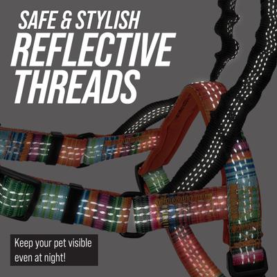 Show full view: Leash Boss Patterned No Pull Dog Harness, Purple/Pink, X-Large slide 6 of 10