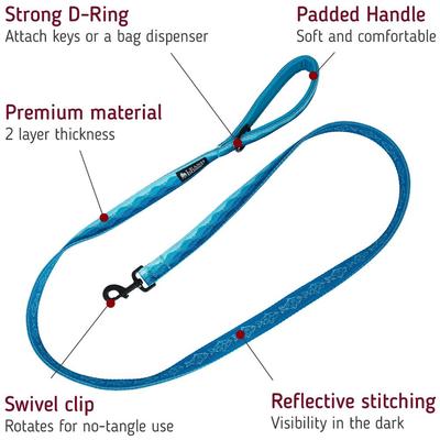 Show full view: Leash Boss Patterned Standard Dog Leash, 6-ft long, Blue slide 3 of 8