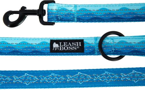 Show full view: Leash Boss Patterned Standard Dog Leash, 6-ft long, Blue slide 4 of 8