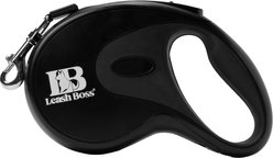 Leash Boss Plastic Retractable Dog Leash, One Size: 16-ft long, 1/2-inch wide, Black