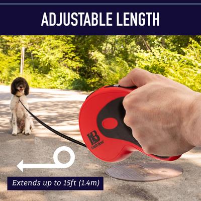 Show full view: Leash Boss Plastic Retractable Dog Leash, One Size: 16-ft long, 1/2-inch wide, Black slide 5 of 10