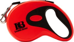 Leash Boss Plastic Retractable Dog Leash, One Size: 16-ft long, 1/2-inch wide, Red