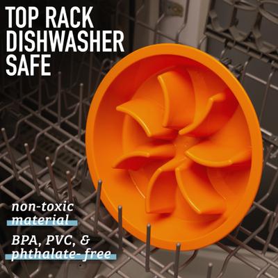 Show full view: Leash Boss Raised Pet Feeders Slow Feed Dog Bowl, 1.5-cup, Gray slide 7 of 10