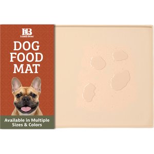 Leash Boss Rectangle Splash Dog & Cat Placemat, Small, Beige, 1 count