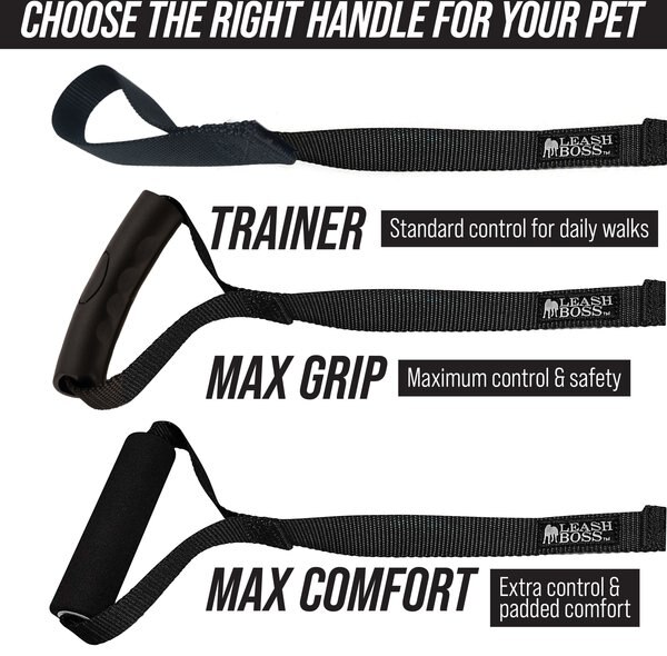 Leash Boss Rubber Handle Dog Leash