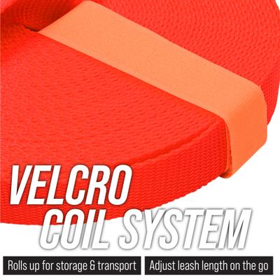 Show full view: Leash Boss Rubber Handle Dog Leash, Orange, 50-ft slide 7 of 10