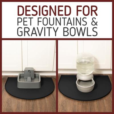 Show full view: Leash Boss Silicone Water Fountain Mat, Black, Large slide 7 of 9