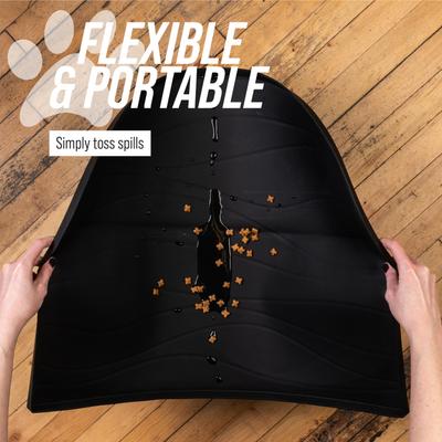 Show full view: Leash Boss Silicone Water Fountain Mat, Gray, Medium slide 6 of 8