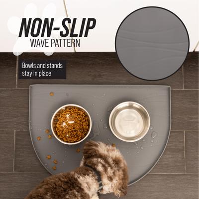 Show full view: Leash Boss Silicone Water Fountain Mat, Gray, Small slide 5 of 8