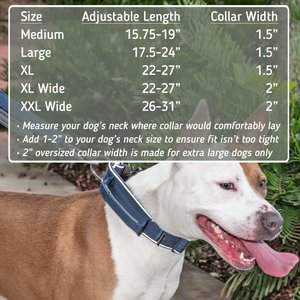 Leash Boss Solid Tactical Dog Collar, Black, Large