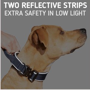 Leash Boss Solid Tactical Dog Collar, Black, Large