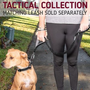 Leash Boss Solid Tactical Dog Collar, Black, XX-Large Thick