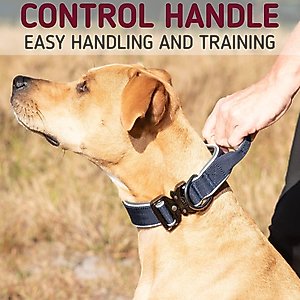Leash Boss Solid Tactical Dog Collar, Navy, Large