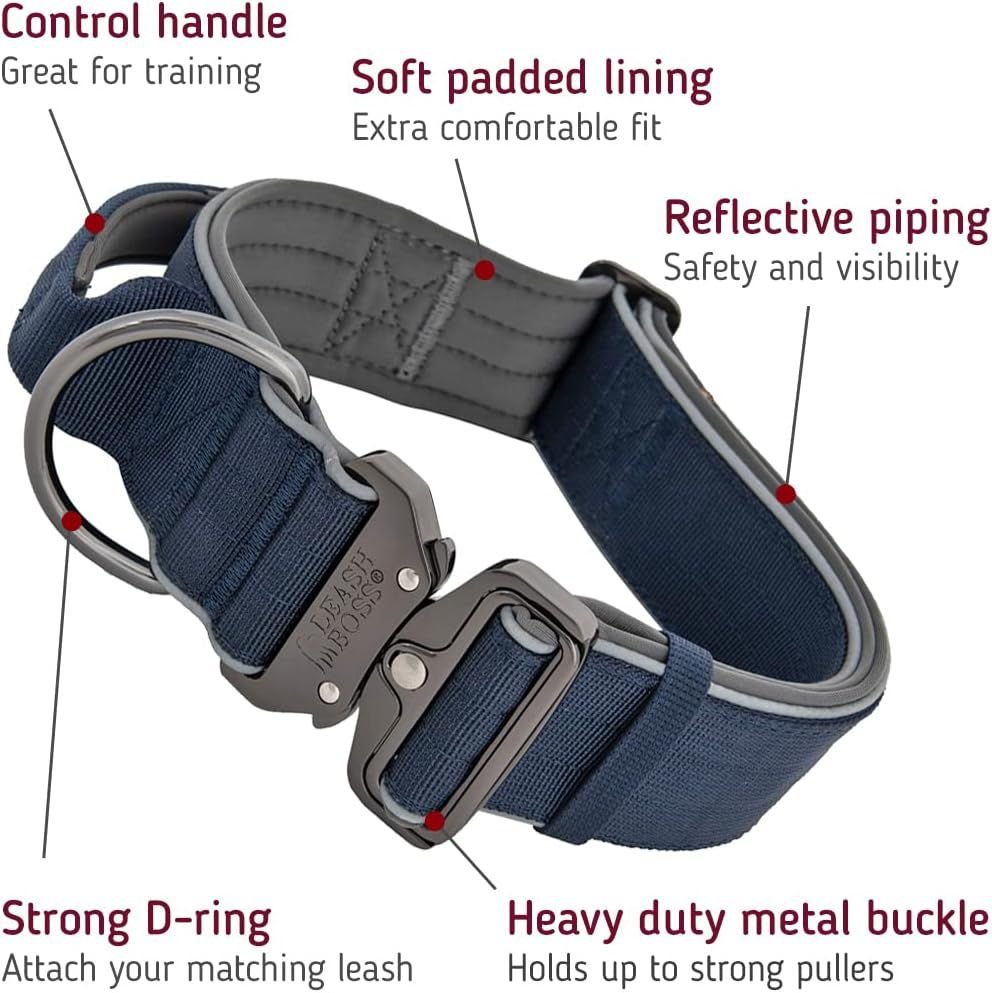 Leash Boss Solid Tactical Dog Collar