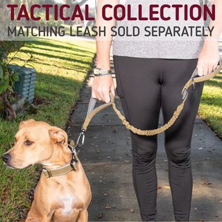 Leash Boss Solid Tactical Dog Collar, Tan, Large slide 6 of 7