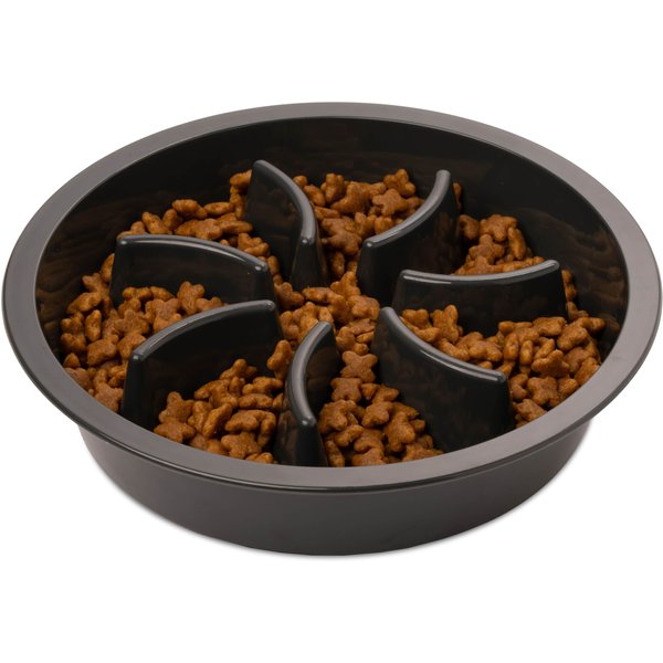 Leash Boss Spiral Non-skid Slow Feeder Dog Bowl, 2-cup