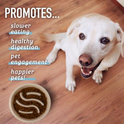 Show full view: Leash Boss Spiral Non-skid Slow Feeder Dog Bowl, 2-cup, Stone Gray slide 5 of 8