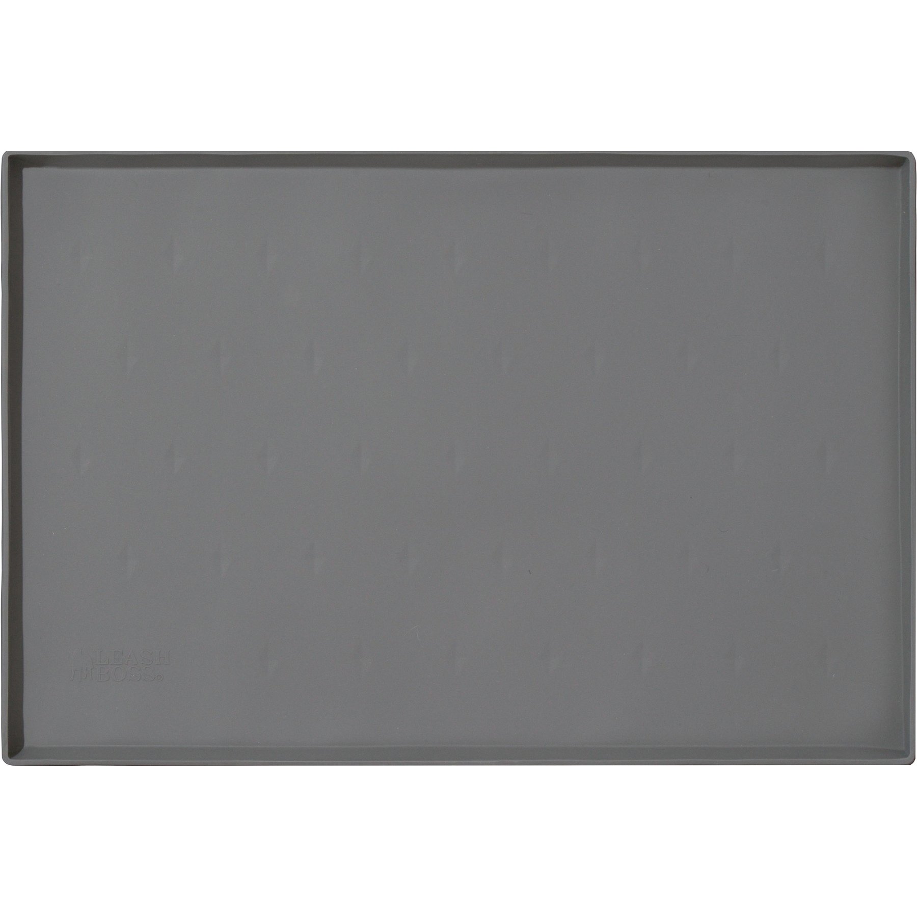Leash Boss Splash Tall Lip Dog Food Mat, Gray, XXX-Large