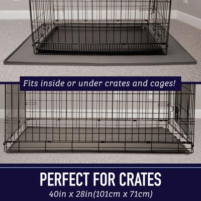 Show full view: Leash Boss Splash Tall Lip Dog Food Mat, Gray, XXX-Large slide 3 of 10