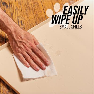 Show full view: Leash Boss Splash Tall Lip Dog Food Mat, Beige, XX-Large slide 6 of 11