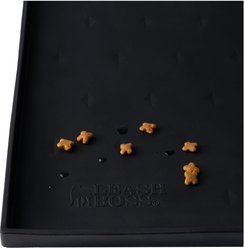 Leash Boss Splash Tall Lip Dog Food Mat, Black, X-Large slide 1 of 9