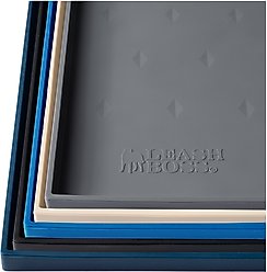 Leash Boss Splash Tall Lip Dog Food Mat, Gray, XX-Large