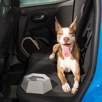 Show full view: Leash Boss Splashless Travel Dog Water Bowl, Gray, 40-oz cup slide 6 of 10